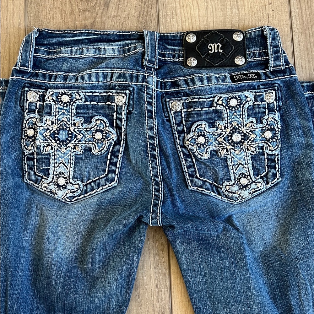 Miss Me Dark Blue Denim Jeans - Picture 5 of 8